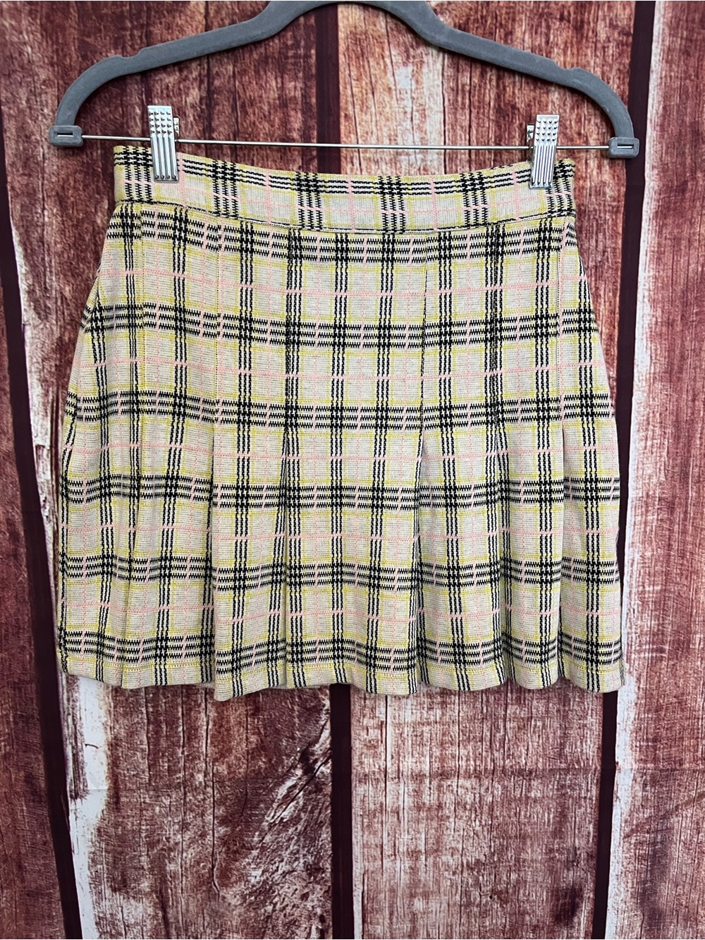 Free People | Plaid Pleated Mini Skirt - Picture 3 of 8
